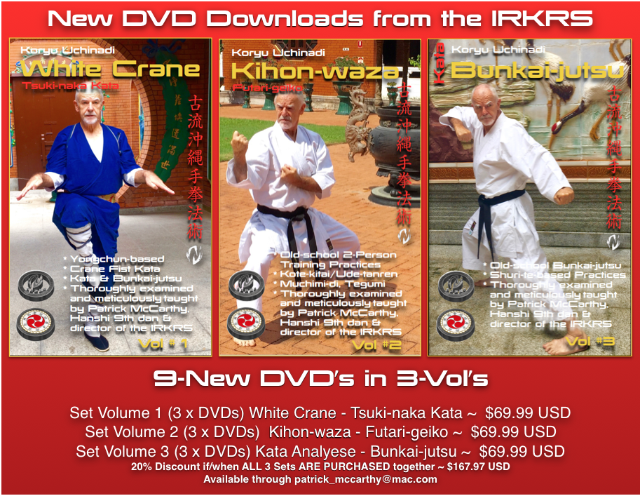 Latest New 9-DVD in 3-Vol's Set Download Offer … | International Ryukyu  Karate Research Society